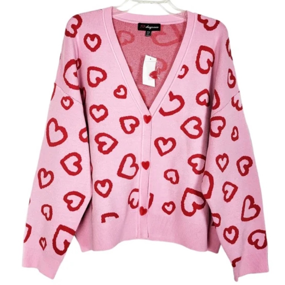 33 Degrees Valentine's Day cardigan hearts Target
